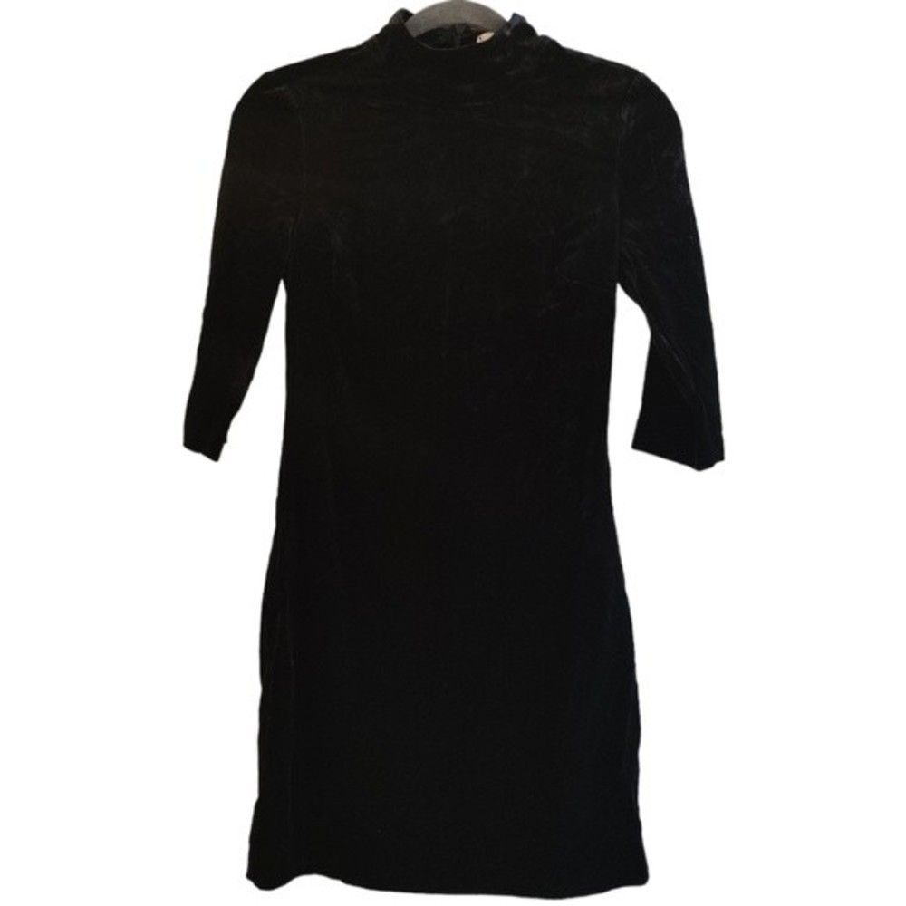 NWT L'Agence Serre Black Velvet Dress Size 2